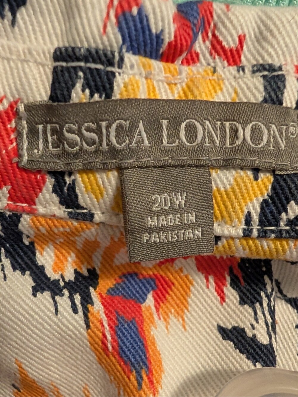 Jessica London Women’s 20W Floral Print Cotton Denim Jacket Multicolor Boho - Picture 8 of 8